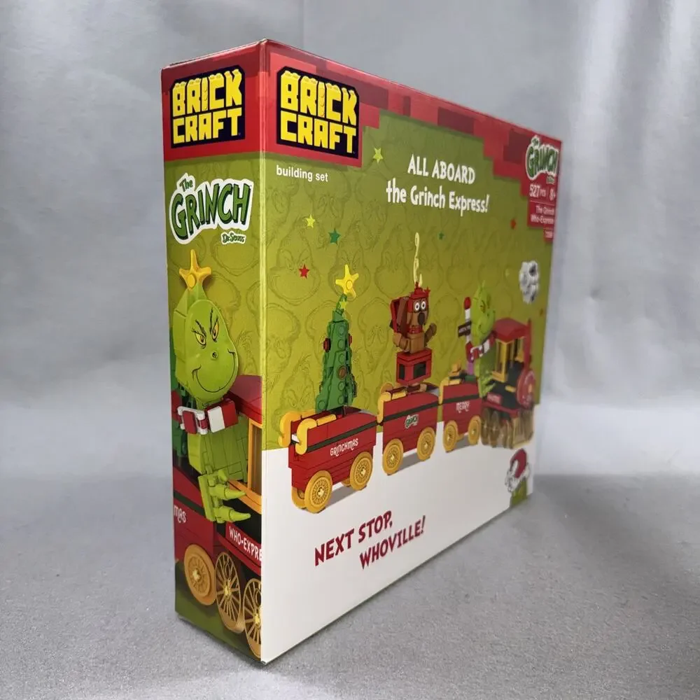 BrickCraft Grinch Who-Express Train 527 Pc Building Set Dr Seuss NEW Sealed